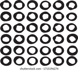 Hand drawn rounded pattern vector illustration