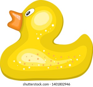 Hand drawn rubber duck, vector