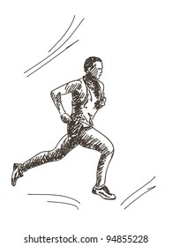 Hand drawn runner