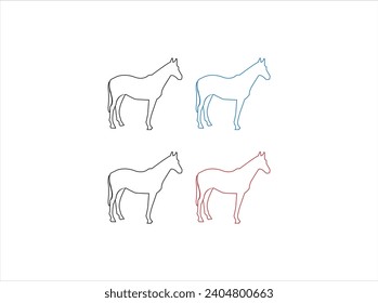 Hand drawn running horse silhouette illustration,Flat design unicorn silhouette illustration,Horse in rainbow,Set of cute cartoon isolated,Hand drawn  outline illustration,Best horse breeds pictures i