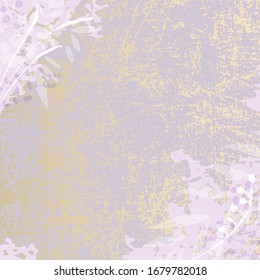 Flores rústicas dibujadas a mano sobre el fondo violeta de los medios sociales, publicidad, banner, tarjeta de invitación, boda, encabezado de moda