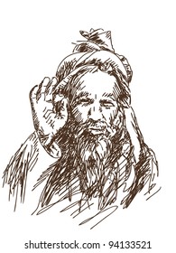 Hand draw sadhu