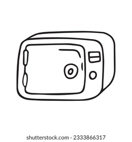 Hand drawn safe illustration. Doodle style. Isolated on white background