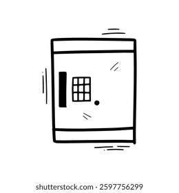 Hand Drawn Safety Box Illustration. Doodle Vector. Isolated on White Background - EPS 10 Vector