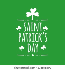 Hand drawn saint patrick's day poster