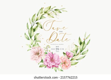 hand drawn sakura wreath design