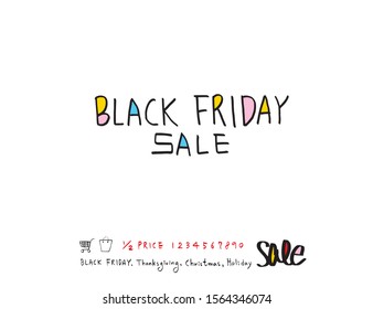 Hand drawn Sale poster /  vector - calligraphy