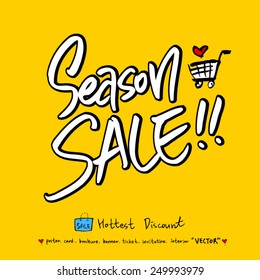 Hand drawn Sale poster /  vector - calligraphy