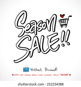 Hand drawn Sale poster /  vector - calligraphy