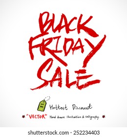 Hand drawn Sale poster /  vector - calligraphy