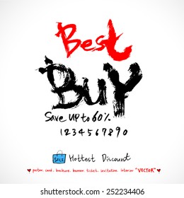 Hand drawn Sale poster /  vector - calligraphy