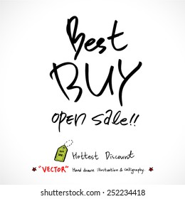 Hand drawn Sale poster /  vector - calligraphy