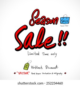 Hand drawn Sale poster /  vector - calligraphy