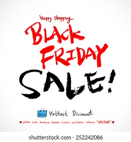 Hand drawn Sale poster /  vector - calligraphy