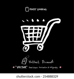 Hand drawn Sale poster /  vector - illustration