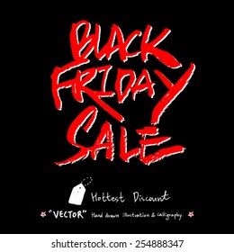 Hand drawn Sale poster /  vector - calligraphy