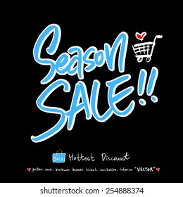 Hand drawn Sale poster /  vector - calligraphy