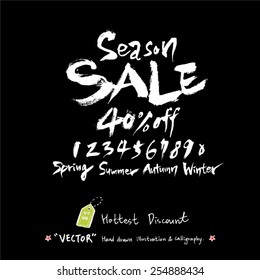 Hand drawn Sale poster /  vector - calligraphy