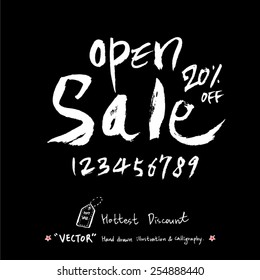 Hand drawn Sale poster /  vector - calligraphy