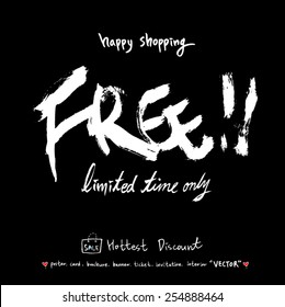 Hand drawn Sale poster /  vector - calligraphy