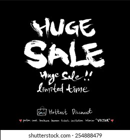Hand drawn Sale poster /  vector - calligraphy