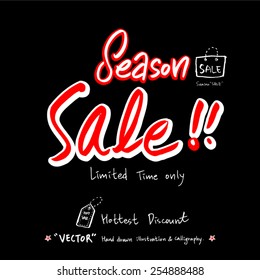 Hand drawn Sale poster /  vector - calligraphy