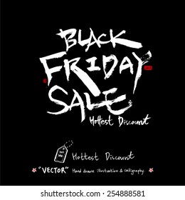 Hand drawn Sale poster /  vector - calligraphy