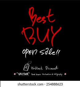 Hand drawn Sale poster /  vector - calligraphy