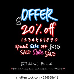 Hand drawn Sale poster /  vector - calligraphy