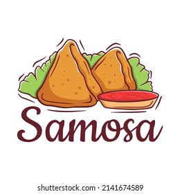 Hand Drawn Samosa Logo Template