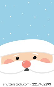 Hand drawn Santa Claus. Design of a Christmas background. Vector illustration