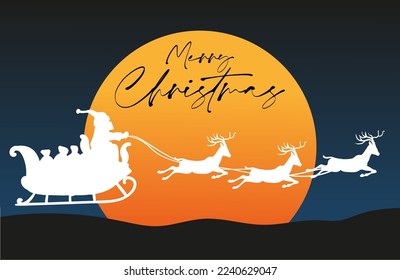 hand drawn santa claus merry christmas vector illustration clip art background