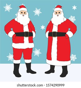 hand drawn santa claus vector
