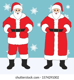 hand drawn santa claus vector
