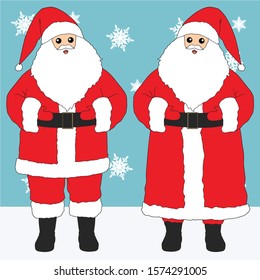 hand drawn santa claus vector