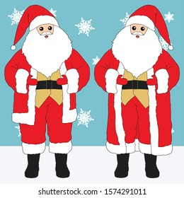 hand drawn santa claus vector