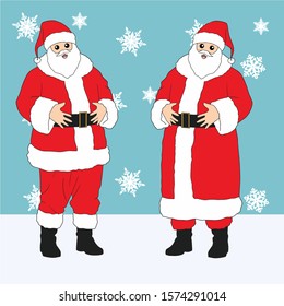 hand drawn santa claus vector