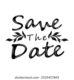 Hand Drawn Save The Date Lettering - 07