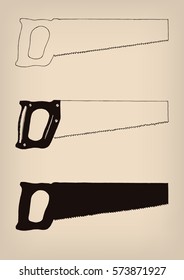 Hand drawn saw
