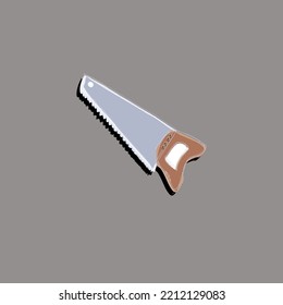 hand drawn saw vector illustration.