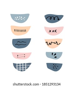 Hand drawn scandinavian art, simple shapes. Universal trendy print for postcard, poster, layout, interior, phone case,wall art, t-shirt.