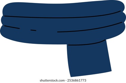 Ilustración vectorial de accesorios de bufanda dibujada a mano
