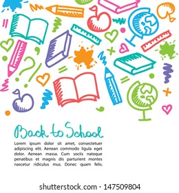 hand drawn school background