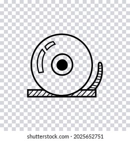 Hand drawn School Bell isolated on transparent background. Sketch. Vector illustration.