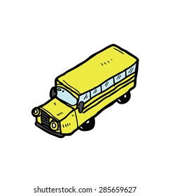 hand drawn school bus