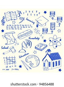 Hand Drawn School Icon Set       vector eps10