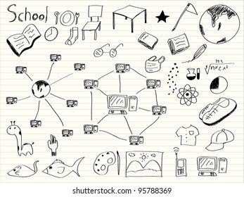 Hand Drawn School Icons