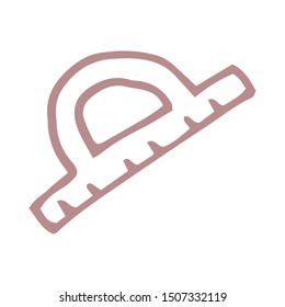 hand drawn school tools icon vector