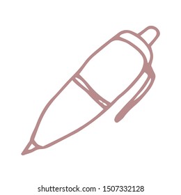 hand drawn school tools icon vector