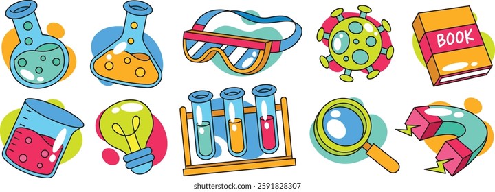 Hand drawn science and chemistry vector collection